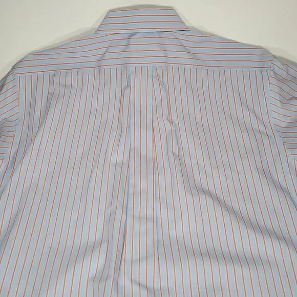 Brooks Brothers Shirt Mens 16.5 Blue White Striped Dress Button Up Long Sleeve - Picture 5 of 7